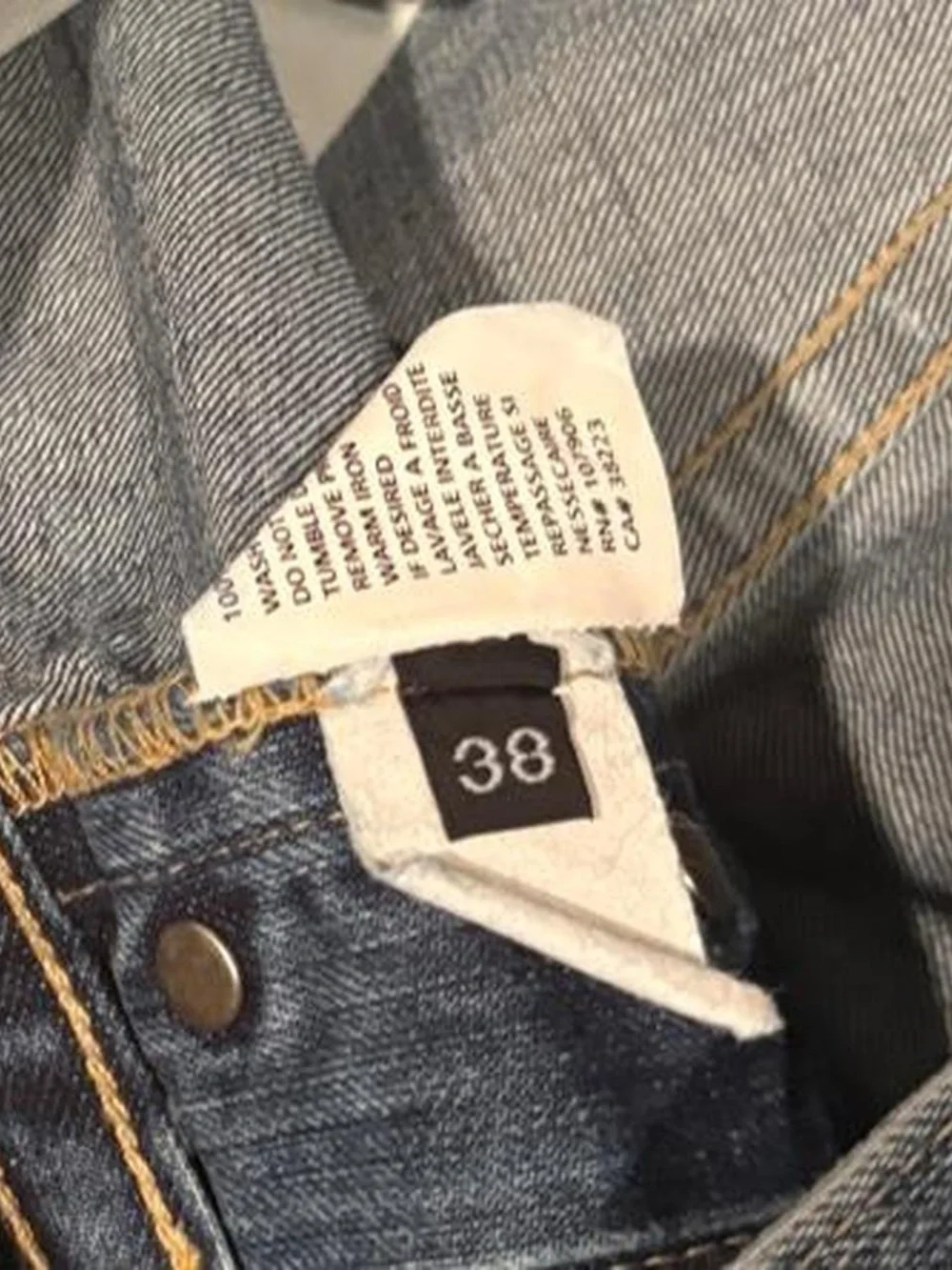 Men’s vintage Hudson triangle flap pocket low rise jeans